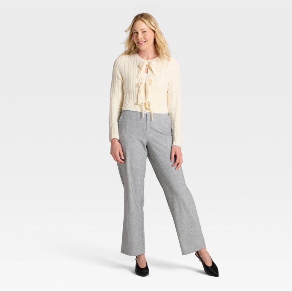 Women's Long Sleeve A New Day Bow Sweater - Picture 3 of 3